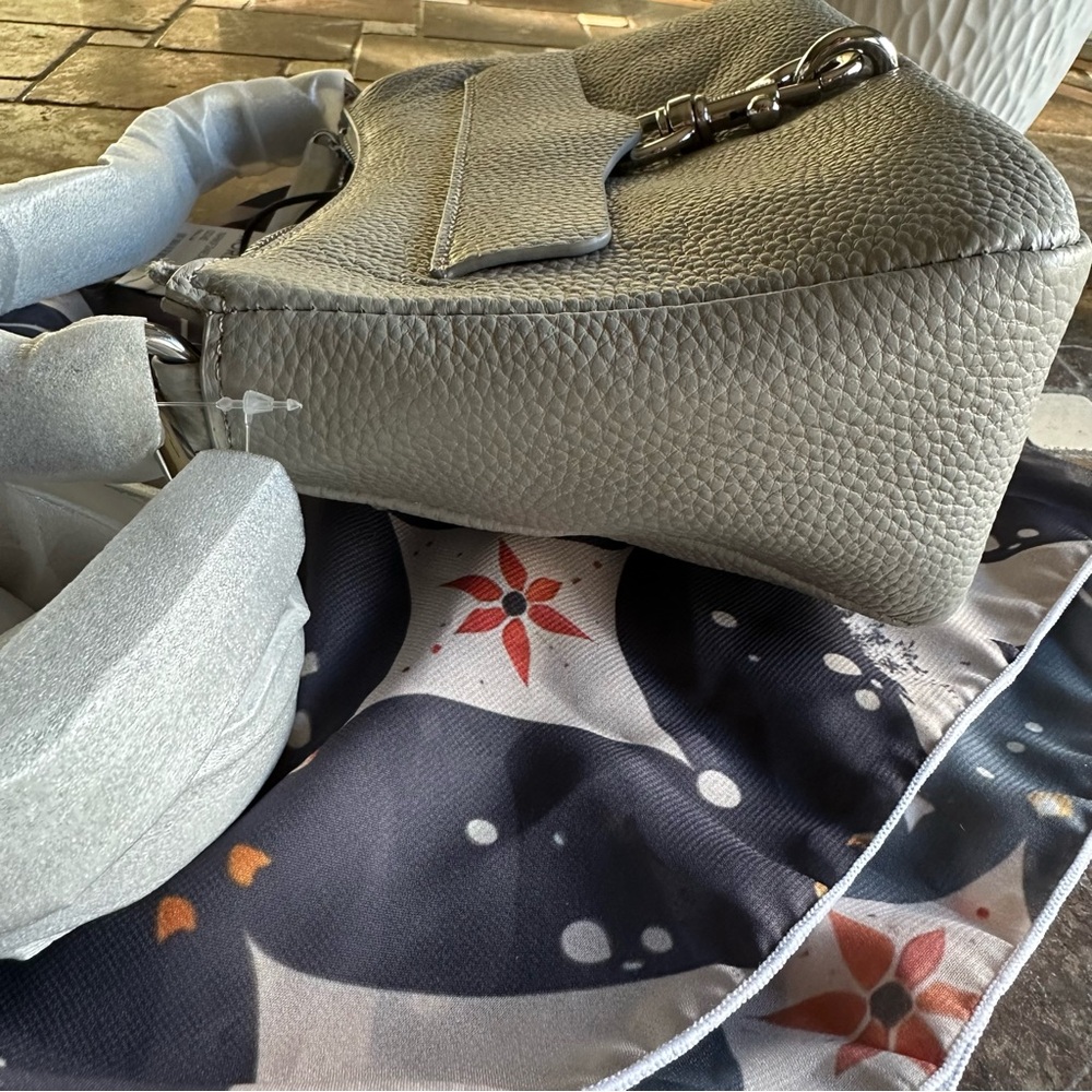 Rebecca Minkoff Megan Dove Leather Shoulder Bag NWT with Spade Twilly Scarf - Picture 5 of 8